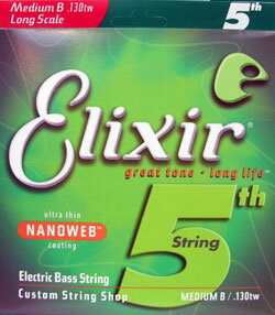 Elixir BASS NANOWEB 5th st MEDIUM B/.130tw Long