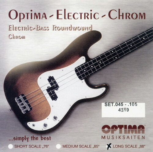 OPTIMA Electric-Bass Roundwound Chrome 4319 SET.045-.105