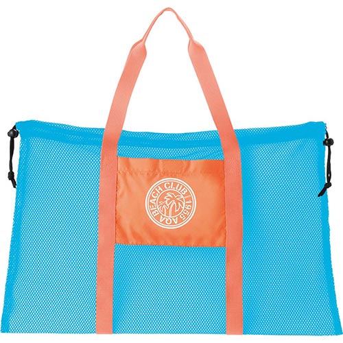 【10/25限定!エントリー＆楽天カード決済でP+11倍】エーキューエー AQA メッシュトート KB8073A アイスブルー/ピンクの画像