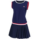 フィラ FILA レディース テニスウェア ノースリーブワンピース フィラネイビー VL1915