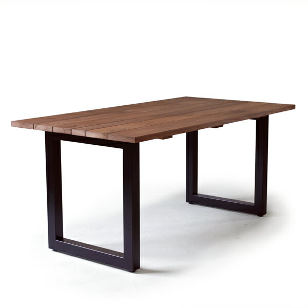 送料無料 Masterwal ORIGIN DINING TABLE(WALNUT)(STEEL LEGS)（W1600〜2200）(cc-wn)【マスターウォール オリジンダイニングテーブル ウォールナット無垢ラフ材 スチール脚 オイルフィニッシュ アカセ木工 正規販売店】