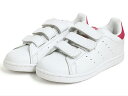 ADIDAS ORIGINALS STAN SMITH CF Cアディダス スタン スミス CF C 白ピンクキッズサイズ