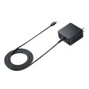 AC充電器 Type-Cポート PD対応 最大60W 1ポート ケーブル一体型 1.8m ACA-PD65BK サンワサプライ
