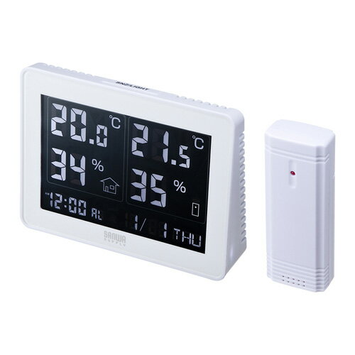 ワイヤレスデジタル温湿度計（受信機付き） サンワサプライ CHE-TPHU4 サンワサプライ【送料無...:esupply:10070505