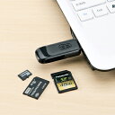 スティックタイプ小型カードリーダー（microSD＆SDHC＆SDXC＆メモリースティックPRO対応・ブラック）（PS3対応）