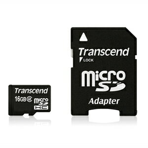 Transcend microSDHCメモリカード（16GB・class2）