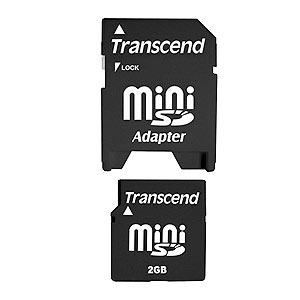 Transcend miniSDメモリカード 2GB（SD変換アダプタ付き）