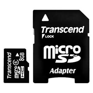 Transcend microSDHCカード（8GB・class6）