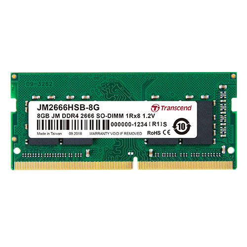 ノートPC用メモリ 8GB DDR4-2666 PC4-21300 SO-DIMM トランセンド JM2666HSB-8G【ネコポス対応】