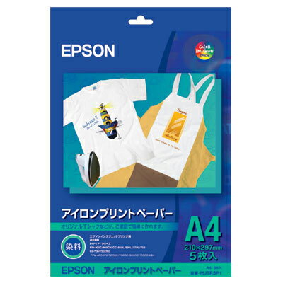 【エプソン純正用紙】アイロンプリントペーパー（Tシャツプリント紙、A4、5枚)...:esupply:10007938