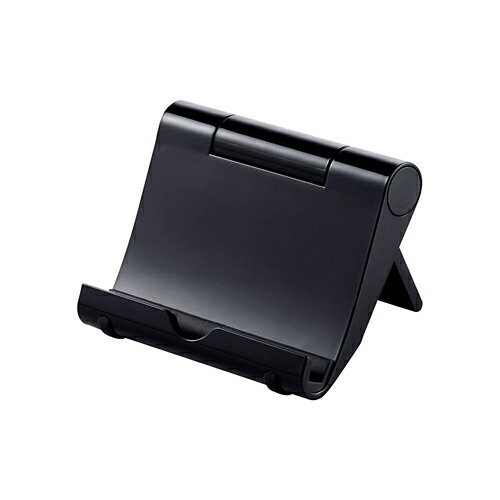 【サンワサプライ】【PDA-STN7BK】iPadスタンド（折りたたみ式・ブラック）