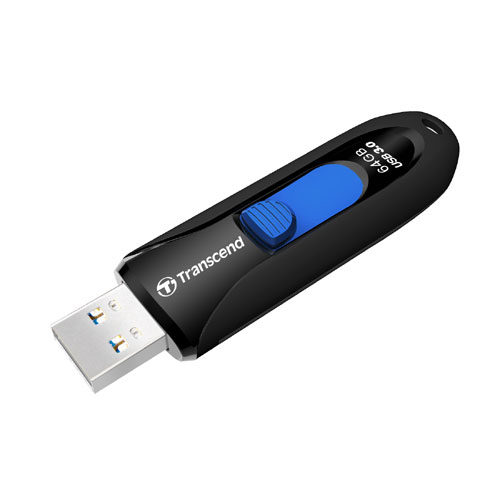 Transcend　USBメモリ　64GB　USB3.0　キャップレス　スライド式　Jet…...:esupply:10066371