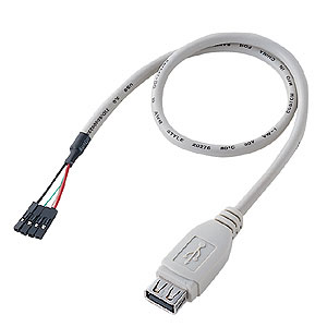【サンワサプライ】【TK-USB2】マザーボード用のUSBコネクタを外付用USB Aコネクタメスに変換する、USBケーブル【RCPmara1207】