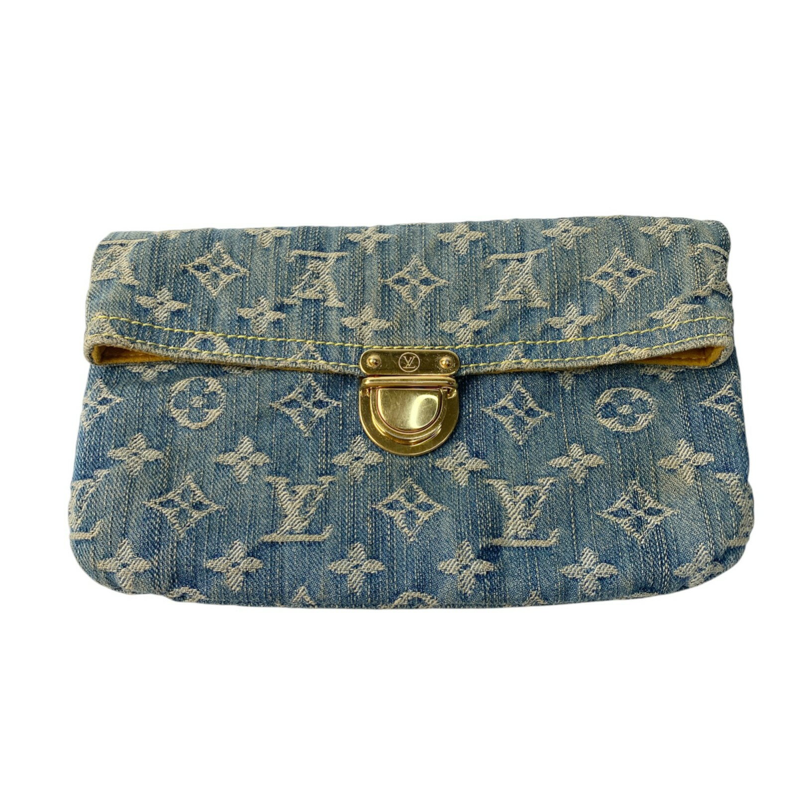 ルイヴィトン LOUIS VUITTON レディース ポーチ モノグラムデニム ポシェット・プラット クラッチバッグ M95007/TH0056【中古】
