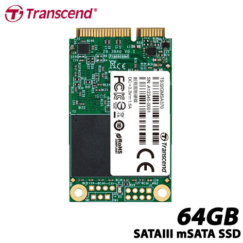 【送料無料】トランセンド　TS64GMSA370 [SATA-III mSATA 64GB SSD]