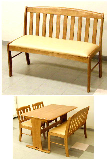 木製　食堂椅子　幅100　11．0kg[ダイニングベンチ コンボ NO.100]