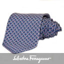 フェラガモ ネクタイ FERRAGAMO 7740 001 ネイビー 【メンズ】