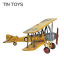 ブリキのおもちゃ(biplane)(置物・オブジェ・インテリア小物・レトロ・アンティーク・飛行機)【0301楽天カード分割】【RCP】