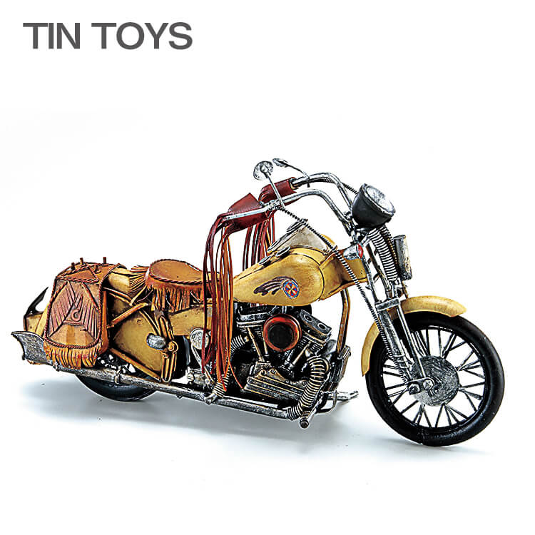 ブリキのおもちゃ（motorcycle western）(置物・オブジェ・インテリア小物・レトロ・アンティーク・バイク）【夏のインテリアフェア】