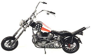 ブリキのおもちゃ（motorcycle american）(置物・オブジェ・インテリア小物・レトロ・アンティーク・バイク）【夏のインテリアフェア】