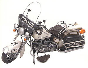 ブリキのおもちゃ（motorcycle police）(置物・オブジェ・インテリア小物・レトロ・アンティーク・バイク）【夏のインテリアフェア】