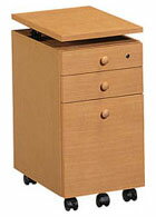 【送料無料】カリモク 学習机用 天板昇降式ワゴン【Utility★SS0416】(木製・キャビネット・収納)【冬のインテリアフェア】【RCP】【soumu2014】