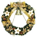 クリスマス装飾　スペシャルデコレーションリース　ゴールドベル　80cm / クリスマス 飾り ディスプレイ