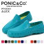 OUTLET 送料無料 PONIC&Co. ポニックアンドコー ALEX アレックス PF13001 EVA素材 ローファー メンズ レディース シューズ スニーカー TURQUOISE/CITRUS ターコイズ シトラス ブルー グリーン 楽天 通販 返品不可 2,150円