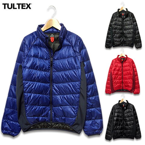 ライトダウンジャケット TULTEX メンズ ライトダウン ダウンジャケット 軽量 防寒 大きいサイズ ブランド 黒 ブラック ブルー 赤 レッド