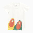 【BIRDSTORY】SMILEBIRD Tシャツ ★コザクラインコ【Mサイズ】 ◆小鳥グッズ/小鳥雑貨/ウェア/トップス/Tシャツ/夏服/バードストーリー/インコ