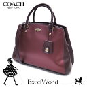 レア商品 COACH コーチ アウトレット トートバッグ 2way ラグジュアリー バイカラー メタリック クロスグレーン レザー スモール マーゴット キャリーオール F35923 IME8I オックスブラッド×メタリックチェリー 【あす楽 】