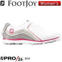 FOOTJOY(フットジョイ) FJ PRO/SL Boa 2019 レディース ゴルフシューズ 98109 ホワイト/グレー/ピンク (W)の画像