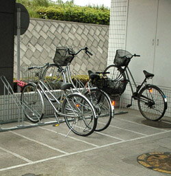 自転車置場　前輪ラック（6台用）集合住宅等の自転車場として、お客様組立商品/送料無料