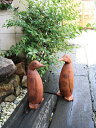 ペンギン（64012）（ジャービス商事）ガーデンオブジェ　ガーデンオーナメント　ディスプレイ用品　置物　小物　竹製
