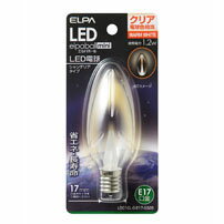 LDC1CL-G-E17-G326 LED装飾電球 シャンデリア球タイプ E17 クリア電球色相当 ELPA（エルパ・朝日電機）