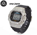 amp japan アンプジャパン10AD-556 G-shock!DW 5600カスタムGーSHOCKステンレスカバー/スワロフスキーアンティーク/メンズレディース/アクセサリー