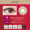 【送料無料】カラコン AngelColor MODICエンジェルカラーモディックシリーズ(1箱1枚入り 1Month 度あり ペールブラウン スポットライトグレー)AC-MD-2-1