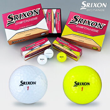 ダンロップ日本正規品スリクソン ディスタンスSRIXON　DISTANCEゴルフボール1ダ…...:ezaki-g:10055313