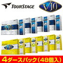 ブリヂストン日本正規品ツアーステージ新V10ゴルフボール4ダ...