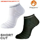 イオンスポーツポリジン銀イオン抗菌防臭ZEROFIT(ゼロフィット)ソックスSHORT−CUT(