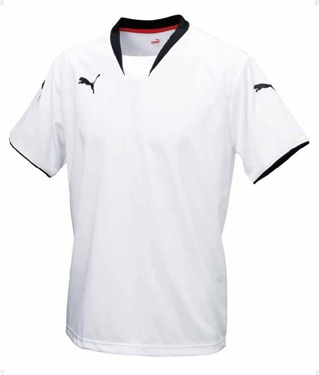 PUMA（プーマ）　　　P33110（ジュニアSSゲームシャツ　ホワイトXブラック　paj-862159-97【マラソン201207_趣味】