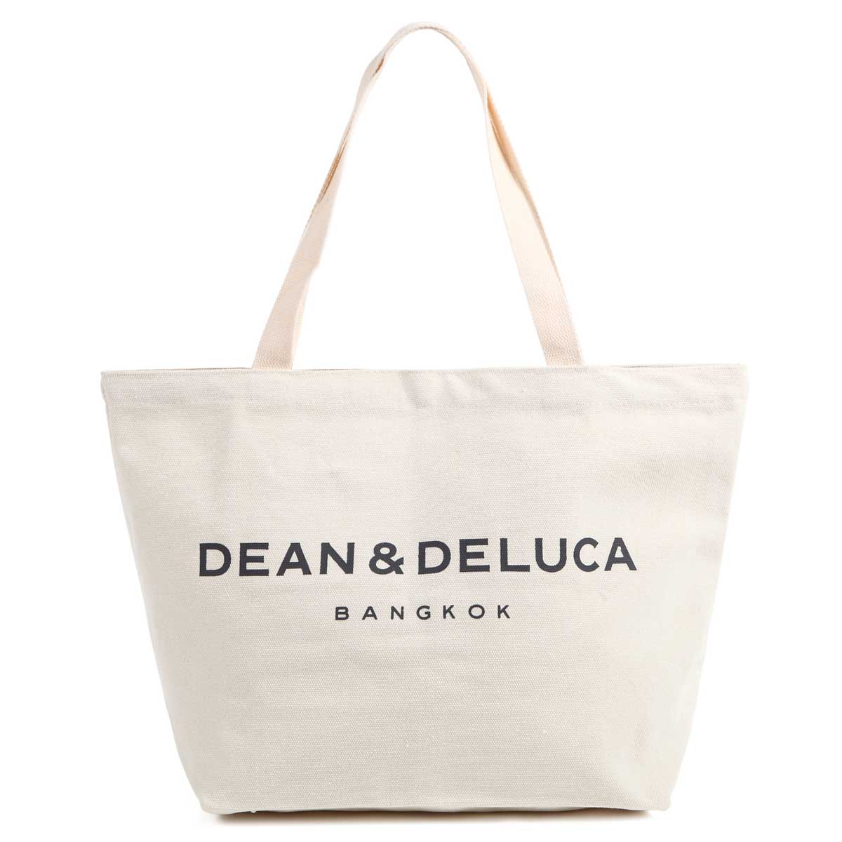 ディーン＆デルーカ/DEAN＆DELUCA　バンコク限定トートバック　大　 生成りグレーロゴ