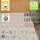 オーガニックコットン 生地 敷きパッド 綿100% セミダブル サイズクリーンマックス 抗菌 消臭 加工中綿使用 敷きパッド【オーガニック 綿 敷パット 敷きパット オールシーズン ベッドパッド 洗える ベットパット 丸洗いOK 寝具】