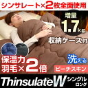 【送料無料/在庫有】保温力UP!シンサレート2枚使用 掛け布団 シングル 3M シンサレート 2枚 全面使用 掛布団 布団 掛け布団 掛けふとん シングルサイズ 収納ケース 付き 2点セット セット 洗える 掛けぶとん 掛けふとん 掛け ウォッシャブル