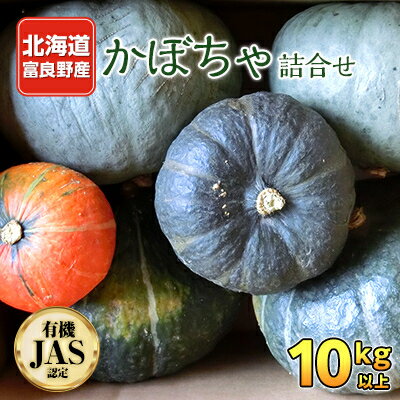 富良野産かぼちゃ詰合せ10kg以上【JAS認証　転換期間中有機栽培】【1271292】