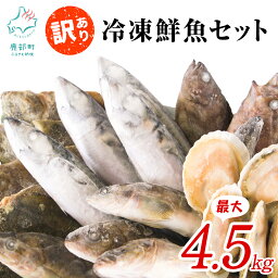 【<strong>ふるさと納税</strong>】【訳あり】冷凍 鮮魚 4.5kg 北海道産 ほたて さば ほっけ いか 漁師 応援 鮮魚ボックス 詰め合わせ 人気 リピーター 下処理済み 塩焼き 焼魚 煮魚 煮つけ 唐揚げ フライ【緊急支援品】水産物 事業者支援 中国禁輸措置 発送時期が選べる 父の日 送料無料