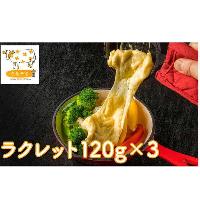 【ふるさと納税】北海道美深町 ラクレット120g×3【北ぎゅう舎】　【加工食品・乳製品・チーズ】