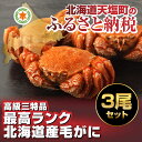 【ふるさと納税】【数量限定】高級三特品 北海道産毛がに3尾セ...
