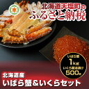 【ふるさと納税】【北海道産】いばら蟹&いくらセット(内容量 ...