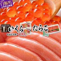 【<strong>ふるさと納税</strong>】 大人気 「<strong>いくら</strong>醤油漬(鮭卵) 400g(200g×2 」×「たらこ 1kg 」のセット <strong>ふるさと納税</strong> 海鮮 <strong>いくら</strong> イクラ 鮭<strong>いくら</strong> 鮭イクラ 鮭 たらこ タラコ 海鮮食品 魚卵 魚 魚介 小分け <strong>いくら</strong>の町 北海道 白糠町